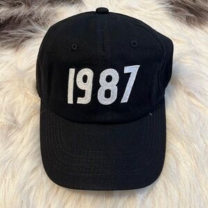 Black 100% cotton baseball cap.